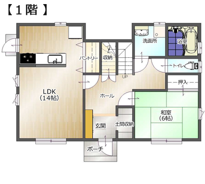 約35坪 4ldkタイプ 間取りプランと建物総額費用 太陽光発電搭載可能 調布市の注文住宅 間取りプランなら五十嵐惣一工務店 世田谷区 府中市